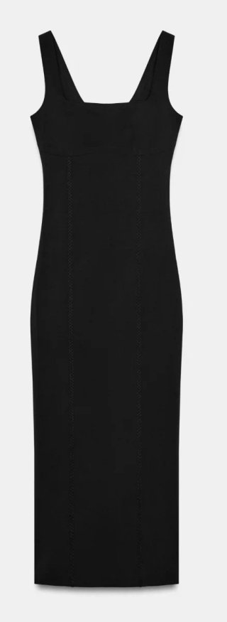 Vestido entallado negro