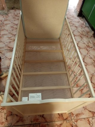 Cuna blanca de madera IKEA + Colchón