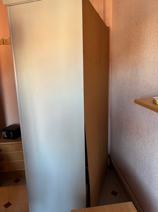 Armario vintage madera beige y gris