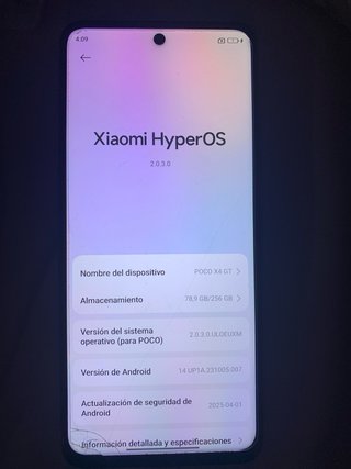 POCO X4 GT 8/256 + Cargador 45W