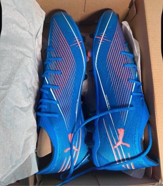 Botas de fútbol Puma Ultra Pro Azul/Rojo
