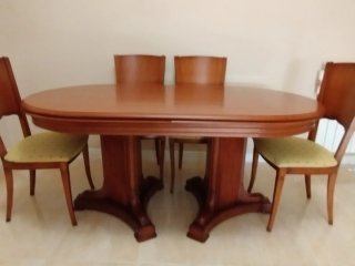 Mesa comedor y 6 sillas cerezo