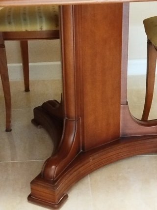 Mesa comedor y 6 sillas cerezo
