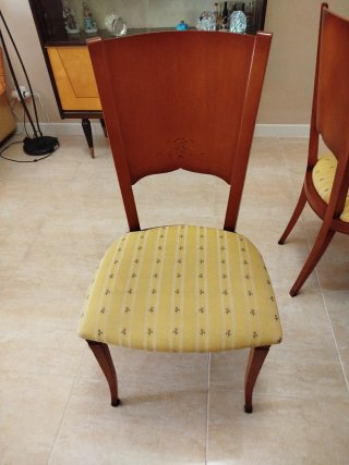 Mesa comedor y 6 sillas cerezo
