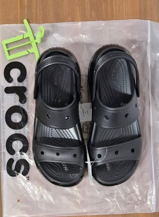 Sandali Crocs Mega Crush con zeppa, nero, N.41/42
