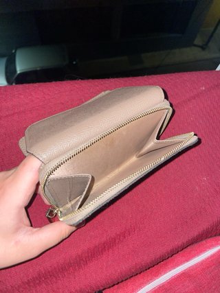 Monedero mujer Miniso Life beige con cremallera
