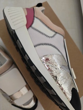 Zapatilla Sergio Rossi Argento/Bianco