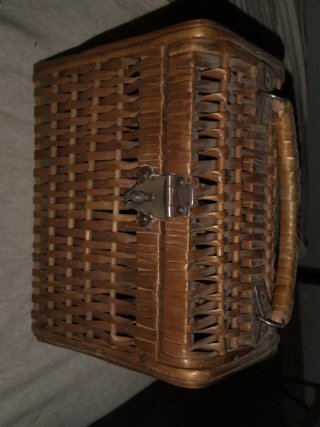 Baúl de mimbre vintage