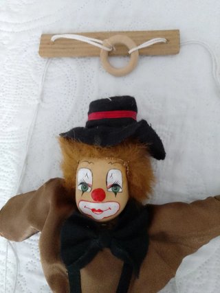 Lote 4 Marionetas Antiguas Payasos