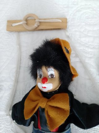 Lote 4 Marionetas Antiguas Payasos