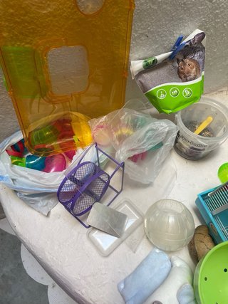 Lote jaulas y accesorios para hámster