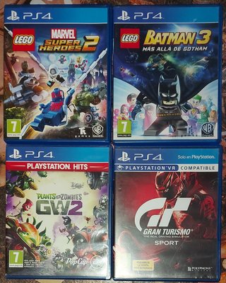 Pack 4 Juegos PS4: LEGO Marvel, LEGO Batman, PvZ,