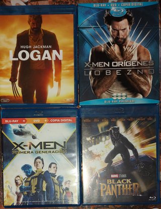 Pack 4 Películas Blu-ray Marvel (Logan, X-Men)