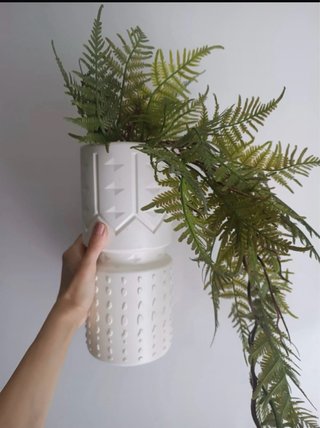 Vaso decorativo in plastica
