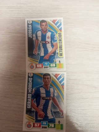 Cartas R.C.D. Espanyol Adrenalyn 2015-16