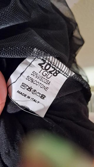 Vestido Talla Única Gris con Tul Negro
