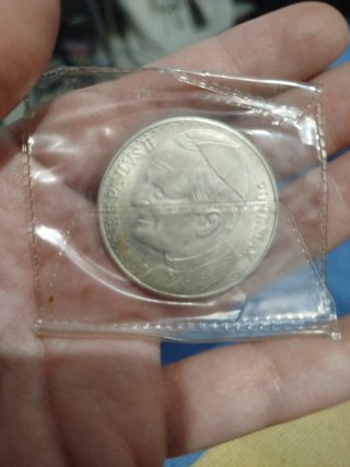 Moneda Juan Pablo II Plata solidaria