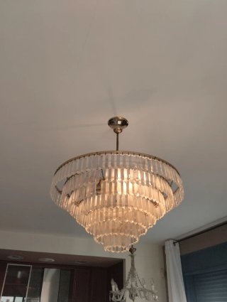 Lámpara de cristal estilo bohemio