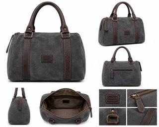 Bolso de mujer cuero y ante.