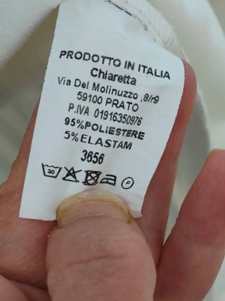 Abito asimmetrico con plissé Made in Italy