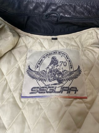 : Chaqueta Moto Segura Vintage Cuero/Textil L