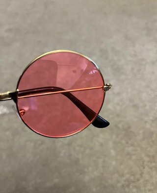 Diadema y Gafas Hippie Doradas