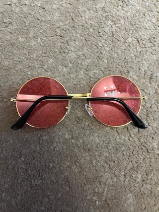 Diadema y Gafas Hippie Doradas