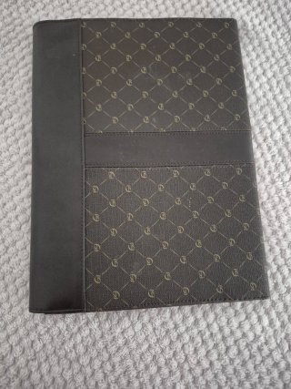 Cartera Porta Documentos Vintage Negra/Marrón