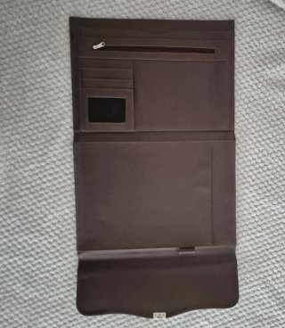 Cartera Porta Documentos Vintage Negra/Marrón