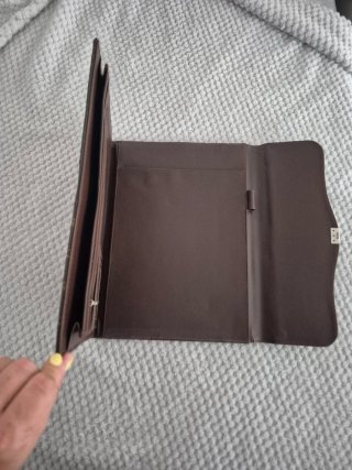 Cartera Porta Documentos Vintage Negra/Marrón