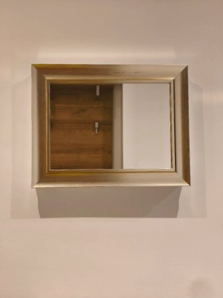 Espejo decorativo dorado y plateado