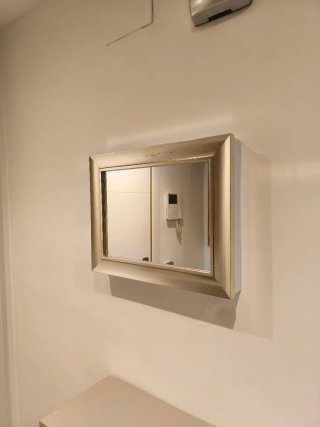 Espejo decorativo dorado y plateado