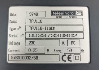 MEDIO DE COBRO TELESINCRO TPV110 - DATÁFONO banco