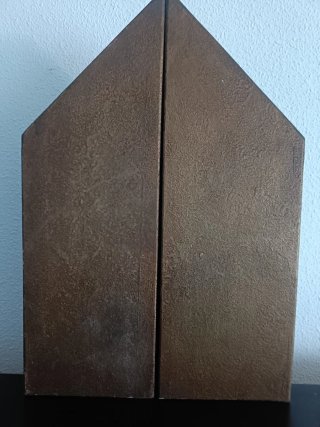 Antiguo Tríptico religioso En madera