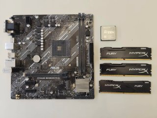 Pack Placa Base ASUS, CPU AMD Ryzen y RAM HyperX