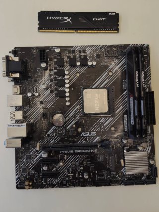 Pack Placa Base ASUS, CPU AMD Ryzen y RAM HyperX