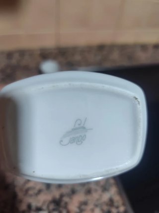 Juego Vasos de Licor Porcelana y Madera