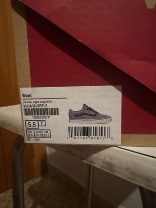 Zapatillas Vans Tela Gris Talla 37