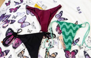 Tanga Mujer Talla S Braguita granate brazillian XS