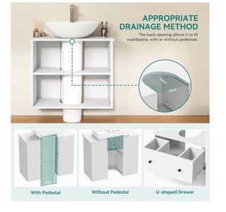 Mueble de baño blanco nuevo en caja