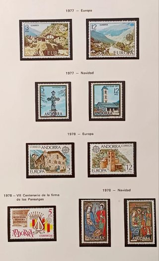 Sellos Andorra Española. Colección 1948 a 1992.MNH