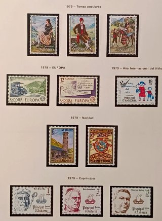 Sellos Andorra Española. Colección 1948 a 1992.MNH