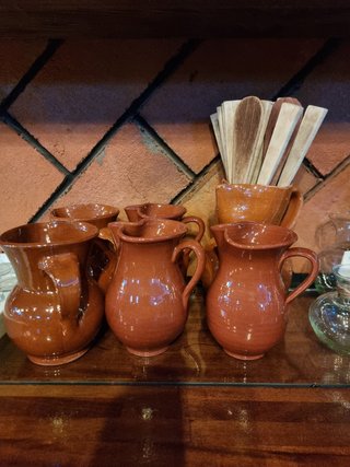 Lote 5 jarras barro terracota