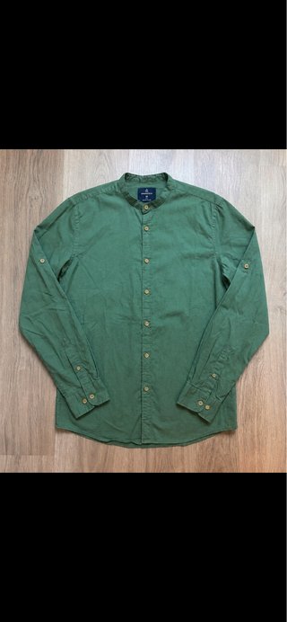Camisa Springfield verde cuello mao