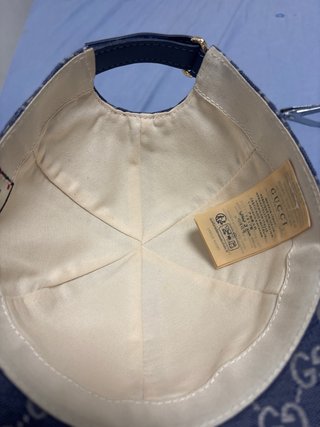Gorra Gucci GG Azul y Dorado