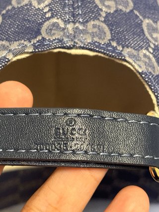 Gorra Gucci GG Azul y Dorado