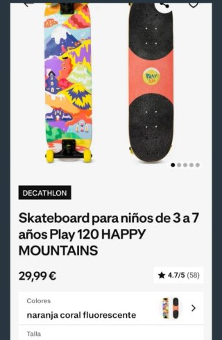 Monopatín Oxelo con diseño divertido