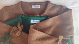 Lote 2 chaquetas punto niña Miranda verde y marrón