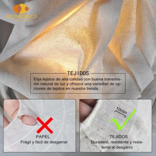 2 Pantallas Lino Grandes natural.