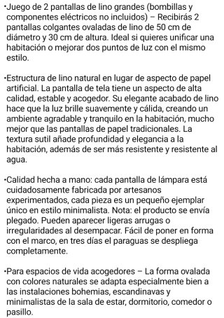 2 Pantallas Lino Grandes natural.